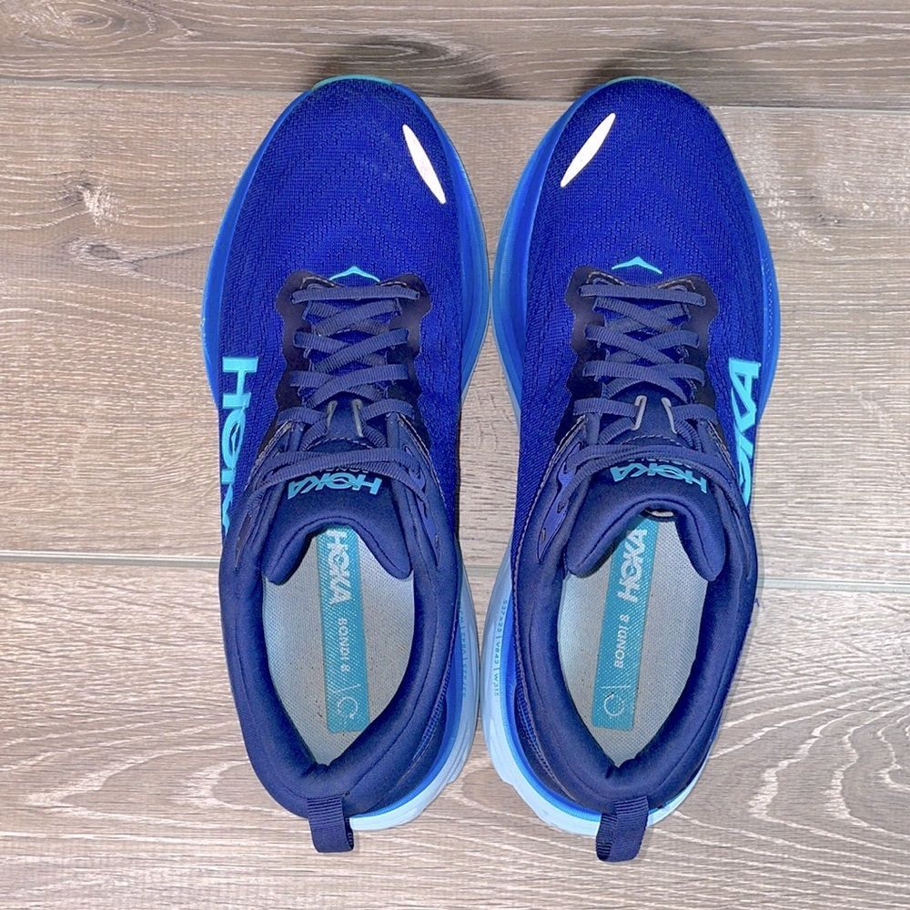Hoka One One Bondi 8 Mens Size 11.5D Bellwether Blue Bluing Running Sneakers - Picture 5 of 13